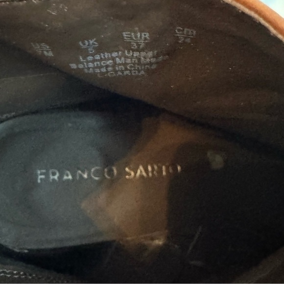 Franco Sarto Garda tan Brown Ankle Booties size 7 leather upper - Picture 8 of 10